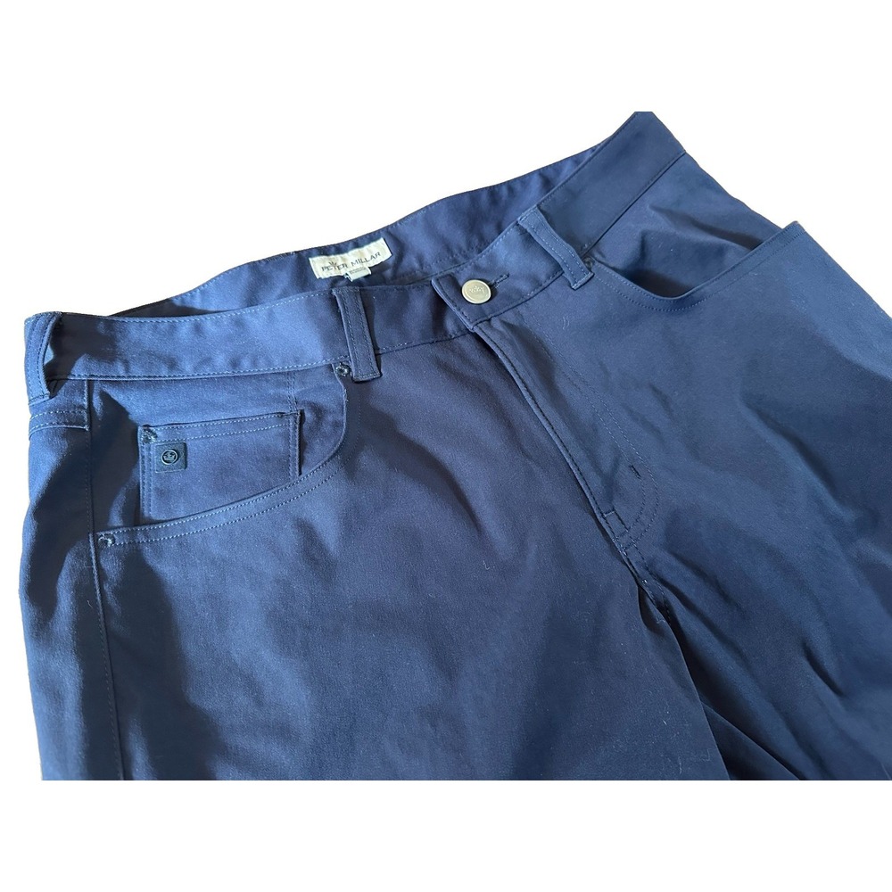 Peter Millar EB66 Classic Fit pants Men's 32x34 Navy Stretch Performance Golf